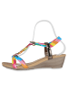 VAN HILL Keilsandaletten Serenity in Rosa Blau Mehrfarbig Metallic