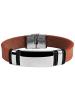 Adeliás Unisex Armband aus Leder 21 cm in braun