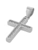 Adeliás Damen Anhänger – Kreuz Kreuzanhänger aus 925 Silber mit Zirkonia in silber