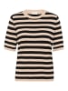Kaffe Strickpullover KAlizza Regular fit in Smoke Gray/Black Deep Stripe