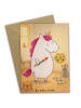 Mr. & Mrs. Panda Grußkarte Einhorn Künstler Design ohne Spruch in Weiß