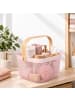 relaxdays Aufbewahrungskorb in Rosa - (B)26x (H)17,5 x (T)24,5 cm