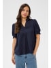 SAINT TROPEZ Bluse kurzarm PananSZ Gerade Passform in Night Sky