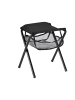 relaxdays Klapphocker in Schwarz - (B)29 x (H)39 x (T)35 cm