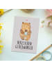 Mr. & Mrs. Panda Postkarte Bär Baby mit Spruch in Grau Pastell