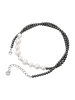 NAEMI Women Necklace in Silver White Black