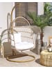Beliani Hängesessel ALLERA in /Beige/Weiß - (W) 102 x (H) 200 x (L) 102 cm