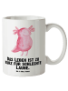 Mr. & Mrs. Panda Teetasse Axolotl Glücklich mit Spruch in Weiß