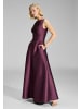 SWING Abendkleid in aubergine - 0003