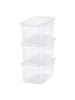 SmartStore 3er-Set Aufbewahrungsbox Classic Transparent 46L