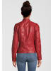 H.I.S Lederjacke mit Label-Patch in RED