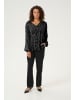 Kaffe Langarm-Bluse KAamber Regular fit in Black/Grey Graphic Simili