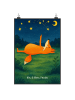 Mr. & Mrs. Panda Plakat Fuchs Sterne Design ohne Spruch in Weiß