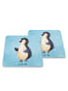 Mr. & Mrs. Panda Untersetzer für Gläser Pinguin Marienkäfer ohne... in Eisblau