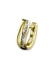 GoldDream Echtgold, 333er Gelbgold Damen Creolen Wellen Ohrring ca. 13mm