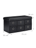 relaxdays Sitzbank in Schwarz - (B)76 x (H)38 x (T)38 cm