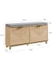 SoBuy Schuhbank in Hell-Eiche - (W) 24 x (H) 50 x (L) 100 cm
