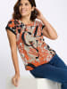 Sieh an! Kurzarm-Shirt in orange-schwarz-bedruckt