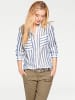 Heine Hemdbluse in bleu-ecru