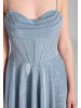 HEY KYLA Abendkleid in hellblau silber - 0002