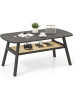 COSTWAY Couchtisch Holz in Schwarz