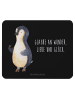 Mr. & Mrs. Panda Mousepad Pinguin Marienkäfer mit Spruch in Schwarz