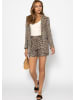 SASSYCLASSY Elegante Shorts mit Leo-Print in Braun