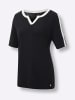 creation L Modal-Shirt in schwarz-ecru