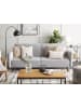 Beliani 3-Sitzer Sofa SENJA in Grau/Braun - (W) 198 x (H) 87 x (L) 95 cm