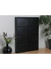 ebuy24 Schuhschrank Pisa Schwarz 100 x 16 cm