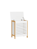 SoBuy Wäschekorb in Reinweiß - (W) 30 x (H) 60 x (L) 50 cm