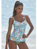 Sunseeker Bügel-Tankini-Top in aquablau-bedruckt