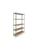 relaxdays Schwerlastregal in Silber - (B)120 x (H)200 x (T)40 cm