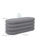 relaxdays Sitzbank in Grau - (B)110 x (H)42 x (T)45 cm
