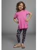 Kidsworld Leggings in bunt-gemustert/pink-uni/blau-weiß-gestreift