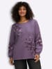 sheego Sweatshirt in feige-aubergine-bedruckt
