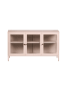Beliani Vitrine NEWPORT in Beige/Gold - (W) 115 x (H) 64 x (L) 35 cm