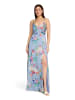 Vera Mont Abendkleid mit V-Ausschnitt in Blue/Rosé