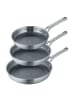 Berndes 3-teiliges Set Bratpfanne 20+24+28 cm, Edelstahl - Tricion Resist in poliert