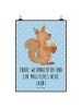 Mr. & Mrs. Panda Poster Eichhörnchen Weihnachten mit Spruch in Blau Pastell