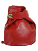 piké Cityrucksack echt Leder in rot