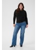 KAFFE curve Kurzarm-Bluse KCmary Tight fit in Black Deep