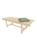 relaxdays Gartenbank in Natur - (B)110 x (H)35 x (T)38 cm