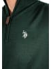 U.S. Polo Assn. Stehkragenpullover USKnooxx – Herren Half-Zip Strickpullover in Dark Green