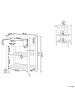 Beliani Servierwagen HIUMA in Schwarz/Braun - (W) 58 x (H) 85 x (L) 40 cm