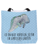 Mr. & Mrs. Panda Damen Schultertasche Seekuh Chillen mit Spruch in Blau Pastell