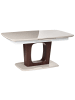 Beliani Ausziehbarer Tisch BERRIGAN in Beige/Braun - (W) 90 x (H) 76 x (L) 160 cm