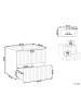 Beliani Badezimmerschrank mit Waschbecken TOTORANI in Beige/Gold