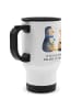 Mr. & Mrs. Panda Isolierbecher Pinguin Pärchen mit Spruch in Weiß