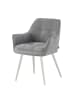 DUBI Möbel 2er-Set: Esszimmerstuhl THOMAS-JILL in Grau - (B)61 x (H)82 x  (T)62 cm